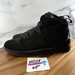 Mens Size 11-Nike Air Jordan Flight Legend Black Gold Logo Sneakers AA2526-031